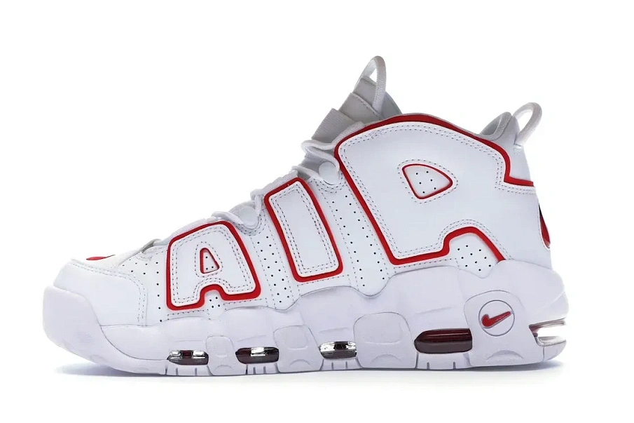 Фото № 3 с приближением к товару «‎Nike Air More Uptempo White Varsity Red Outline (2018/2021)»