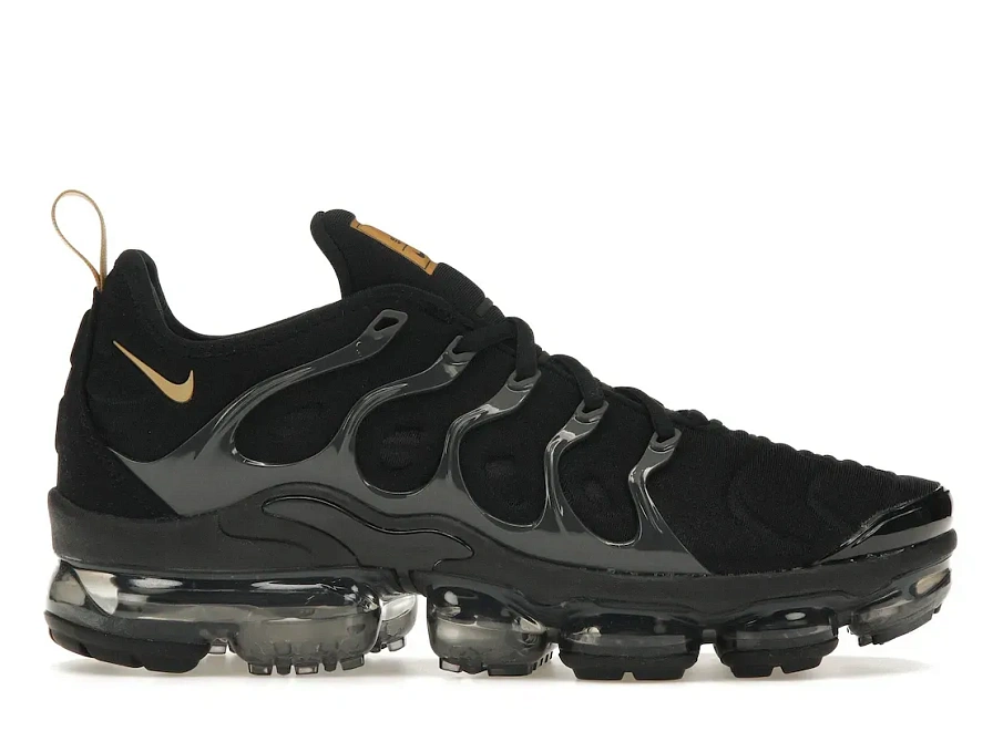 Фото № 1 с приближением к товару «‎Nike Air VaporMax Plus Black Metallic Gold Anthracite»
