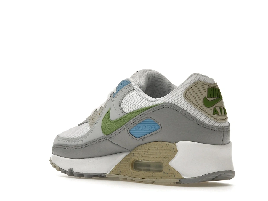 Фото № 6 с приближением к товару «‎Nike Air Max 90 White Chlorophyll University Blue»
