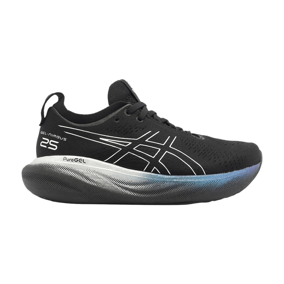 Фото № 1 с приближением к товару «‎Asics Women's Gel Nimbus 25 Platinum Black Pure Silver»
