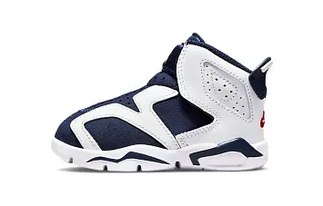 (TD) Air Jordan 6 Retro Little Flex TD Basketball Shoes BlueWhite - 1