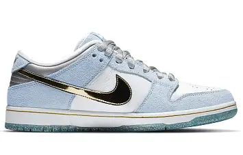 Sean Cliver x Nike SB Dunk Low Pro QS WhiteBlueGold - 2