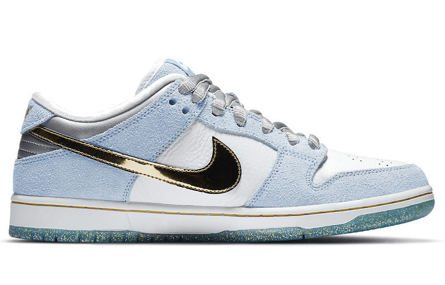 Фото № 2 с приближением к товару «‎Sean Cliver x Nike SB Dunk Low Pro QS WhiteBlueGold»