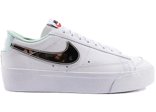 Nike Blazer Low Platform White Black Mint Foam Iridescent 