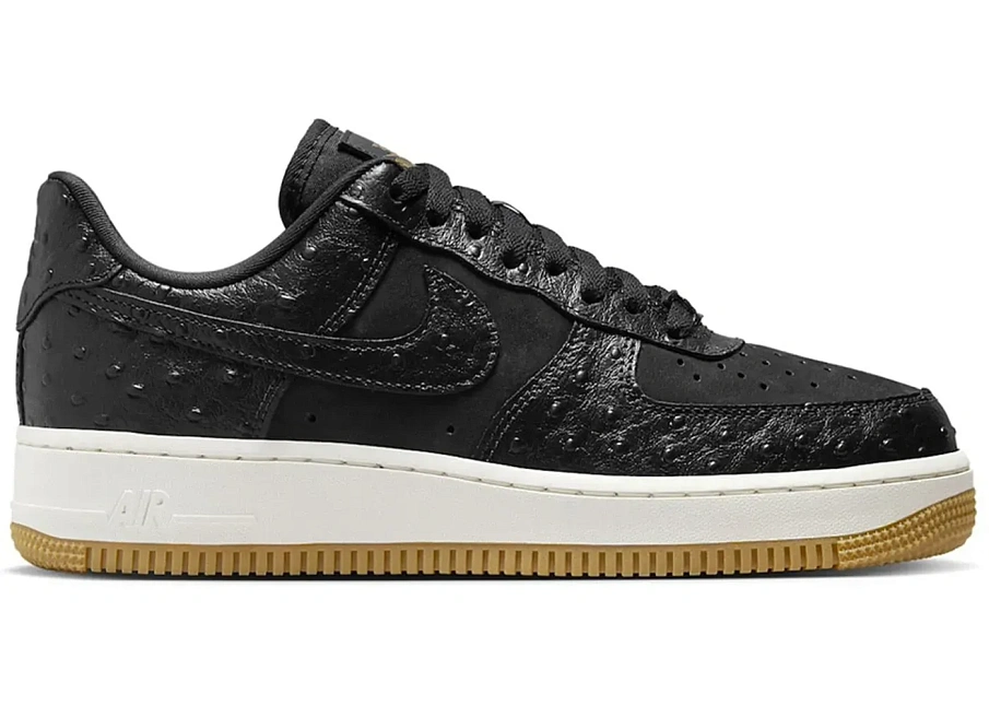 Фото № 1 с приближением к товару «‎Nike Air Force 1 Low '07 Black Ostrich Gum »