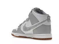 Фото № 2 с приближением к товару «‎Nike Dunk High University Chenille Swoosh Light Smoke Grey»