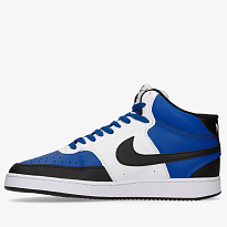 Фото № 4 с приближением к товару «‎Nike Court Vision Mid-Top Sneakers WhiteBlueBlack»