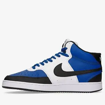 Nike Court Vision Mid-Top Sneakers WhiteBlueBlack - 4