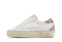 Фото № 4 с приближением к товару «‎Golden Goose Women's Hi Star White Antique Pink Glitter»