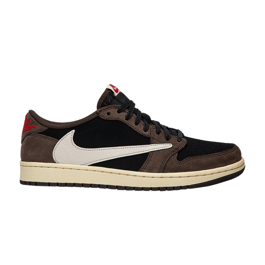 Фото № 1 с приближением к товару «‎Travis Scott x Air Jordan 1 Low Mocha Sample»