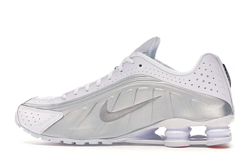 Nike Shox R4 White Metallic Silver - 5