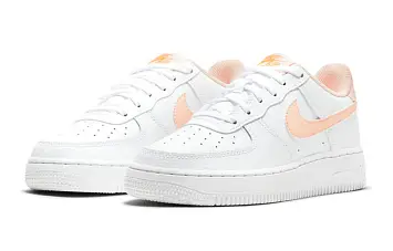 Nike Air Force 1 (GS) Shoes WhiteOrange - 3