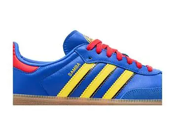 adidas Samba Licensed Hi-Res Blue Yellow Vivid Red - 3