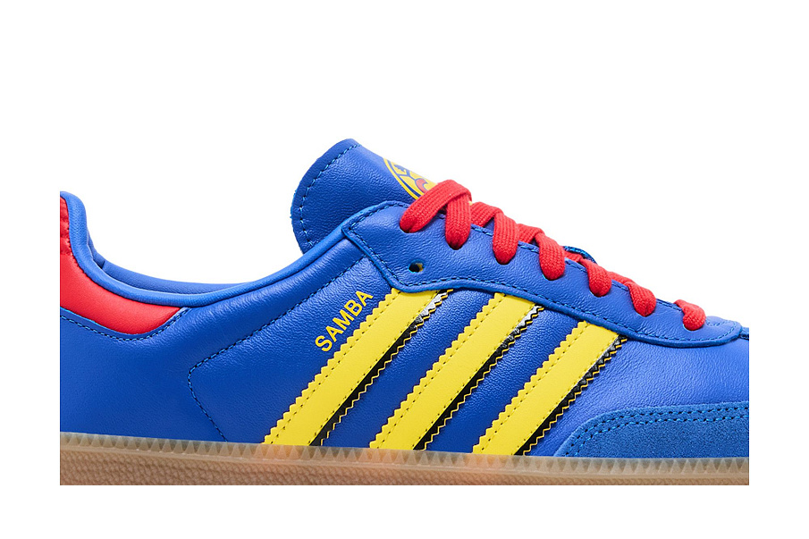 Фото № 3 с приближением к товару «‎adidas Samba Licensed Hi-Res Blue Yellow Vivid Red»