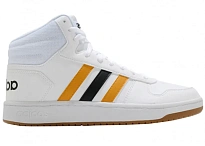 Фото № 1 с приближением к товару «‎adidas Hoops 2.0 Mid White Active Gold»