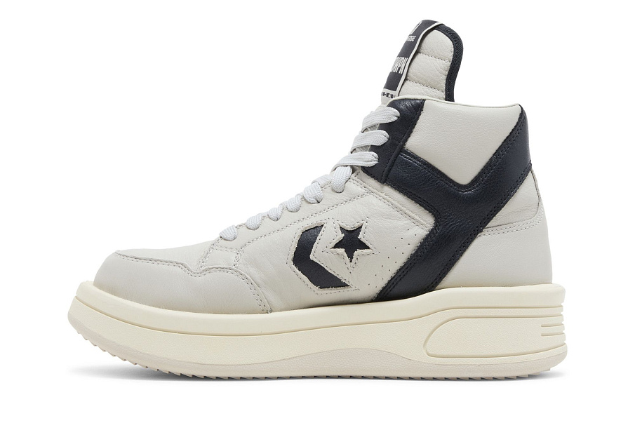 Фото № 4 с приближением к товару «‎Rick Owens x Converse DRKSHDW TURBOWPN Mid Oyster Black»