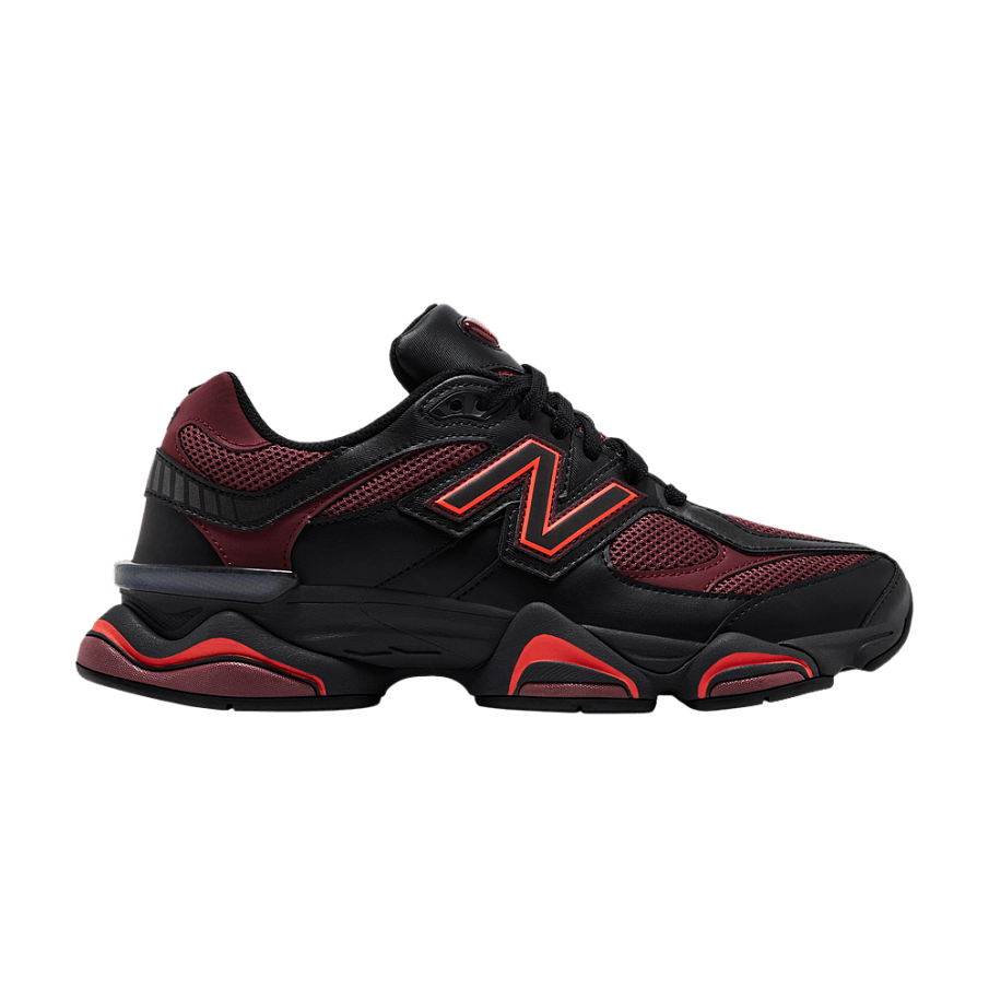Фото № 1 с приближением к товару «‎New Balance 9060 Black Washed Burgundy»