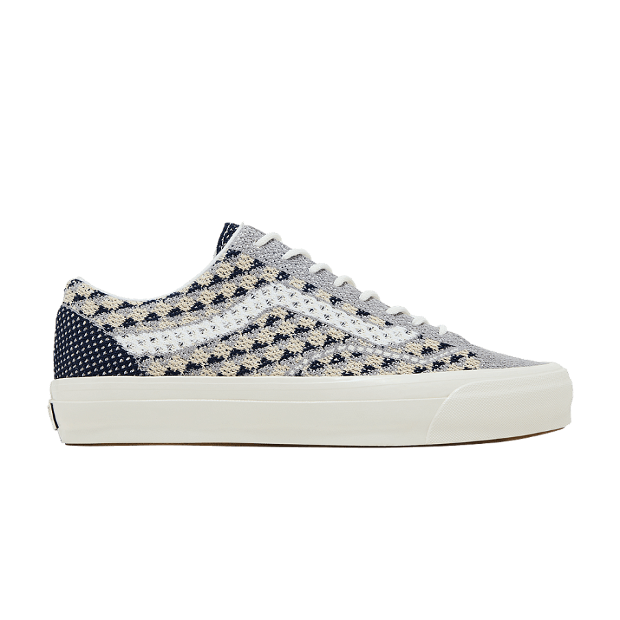 Фото № 1 с приближением к товару «‎Vans Premium Old Skool Knit Pack - Geo Check Frost Grey»