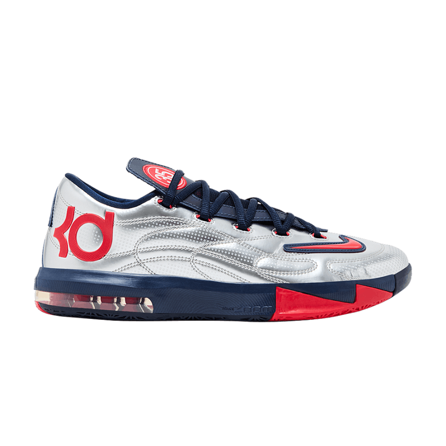 Фото № 1 с приближением к товару «‎Nike KD 6 x PSG Metallic Silver College Navy»