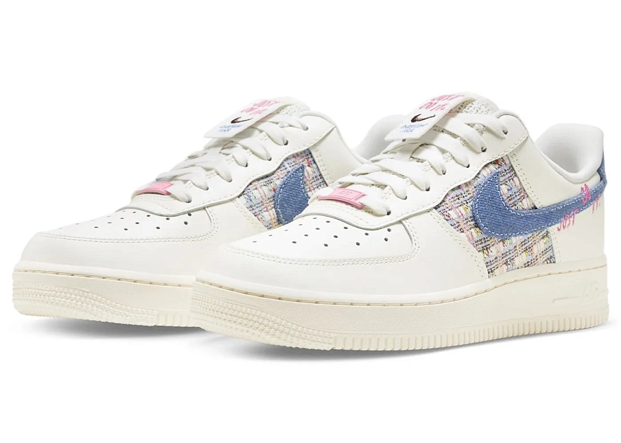 Фото № 1 с приближением к товару «‎Nike Air Force 1 Low 07 LX Denim Swoosh Boucle »