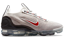 Фото № 2 с приближением к товару «‎Nike Air Vapormax 2021 Flyknit 'Light Bone University Red' Light BoneSummit WhiteBlackUniversity Red»