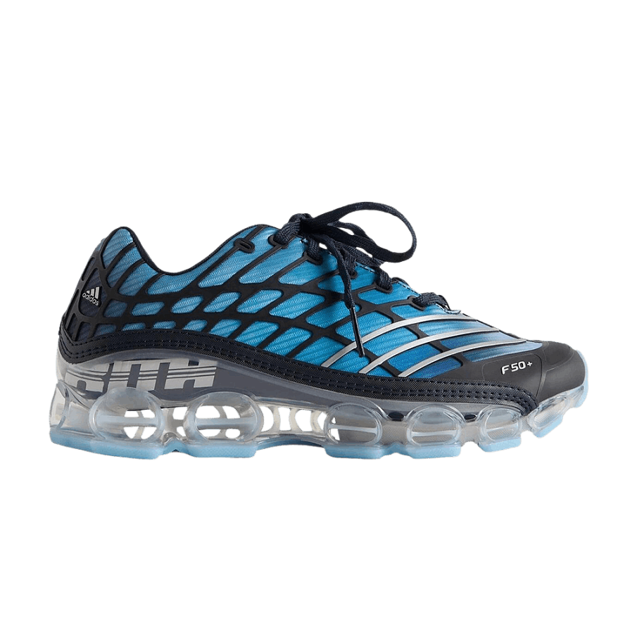 Фото № 1 с приближением к товару «‎Kith x Messi x adidas F50 Megaride Legend Ink Clear Blue Silver With Trading Card (KK4660-CARD)»