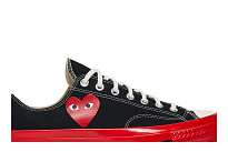 Фото № 3 с приближением к товару «‎Comme des Garçons Play x Converse Chuck 70 Low Black Red»