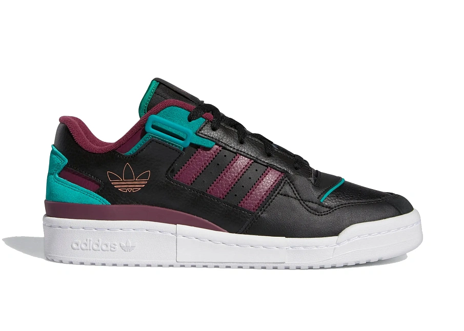 Фото № 1 с приближением к товару «‎adidas Forum Exhibit Low Black Crimson Green»