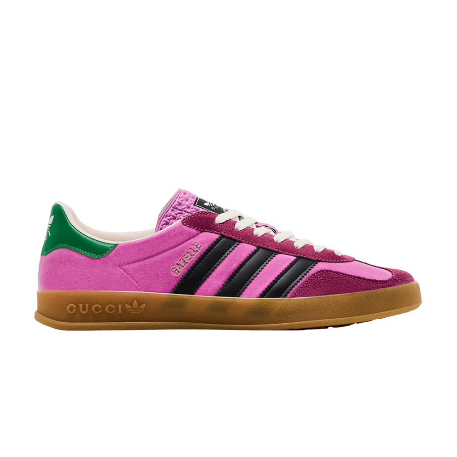 Фото № 1 с приближением к товару «‎Gucci x adidas Women's Gazelle Pink Velvet»