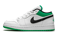 Фото № 1 с приближением к товару «‎Air Jordan 1 Low (Gs) Vintage Basketball Shoes White Lucky Green»