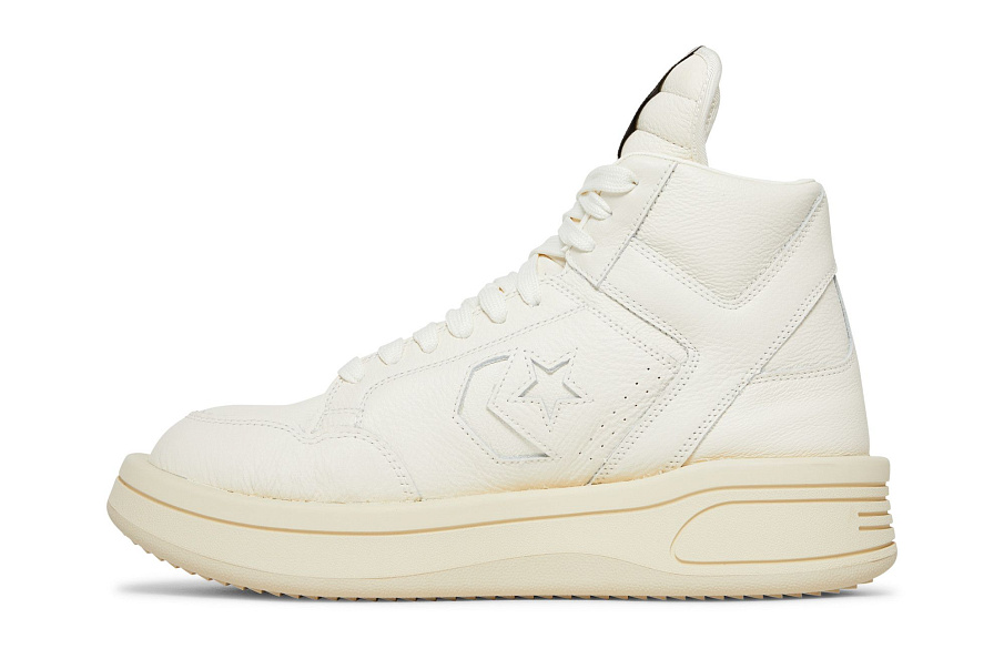 Фото № 4 с приближением к товару «‎Rick Owens x Converse DRKSHDW TURBOWPN Mid Egret»
