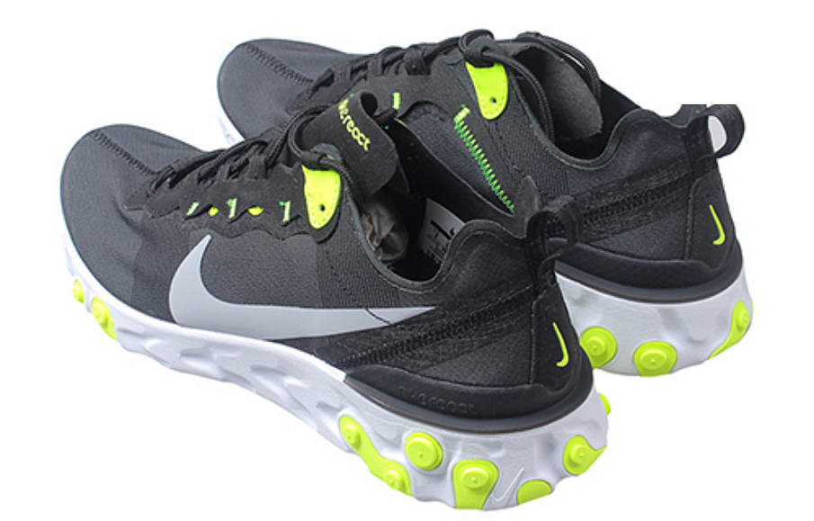 Фото № 4 с приближением к товару «‎Nike React Element 55 Black Volt Cool Grey (W)»
