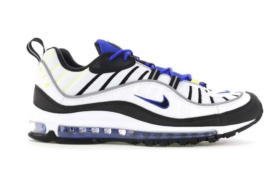 Фото № 1 с приближением к товару «‎Nike Air Max 98 White Black Racer Blue»