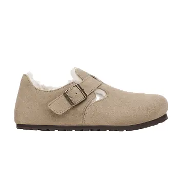 Birkenstock London Shearling Suede Leather Taupe - 1
