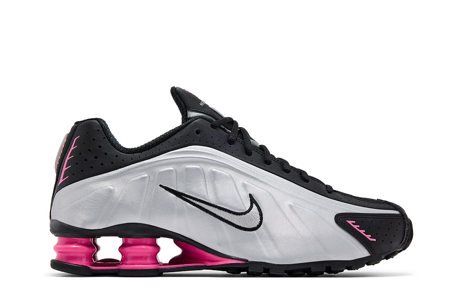 Фото № 2 с приближением к товару «‎Nike Women's Shox R4 Black Metallic Silver Pinksicle»