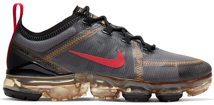 Фото № 1 с приближением к товару «‎Nike Air VaporMax 2019 Black Gold Red »