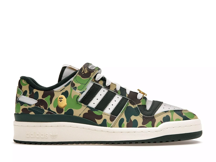 Фото № 1 с приближением к товару «‎adidas Forum 84 Low Bape 30th Anniversary Green Camo»