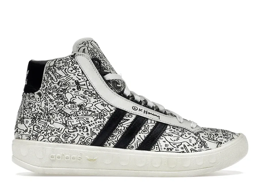 Фото № 1 с приближением к товару «‎adidas Adicolor Hi BK.2 Keith Haring White Black»