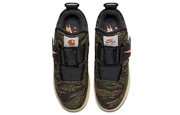 Carhartt Wip X Nike Air Force 1 Utility Prm Wip Skate Shoes Camo GreenTotal Orange-Gu - 6
