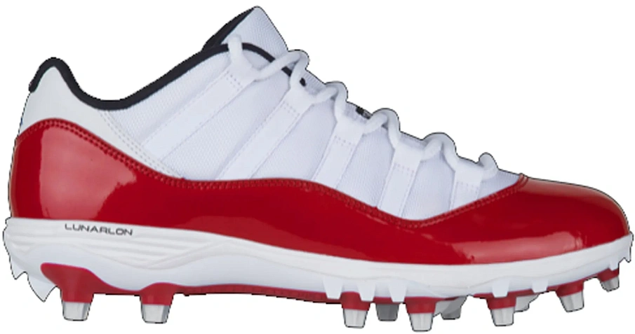 Фото № 1 с приближением к товару «‎Jordan 11 Retro Low Cleat White Red»