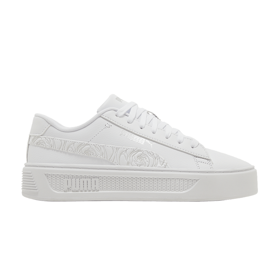 Фото № 1 с приближением к товару «‎Puma Women's Smash Platform v3 White Silver Rose (397578-01)»