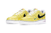 Фото № 3 с приближением к товару «‎"(BP) Nike Force 1 LV8 3 Peace Love and Basketball WhiteYellowBlue"»
