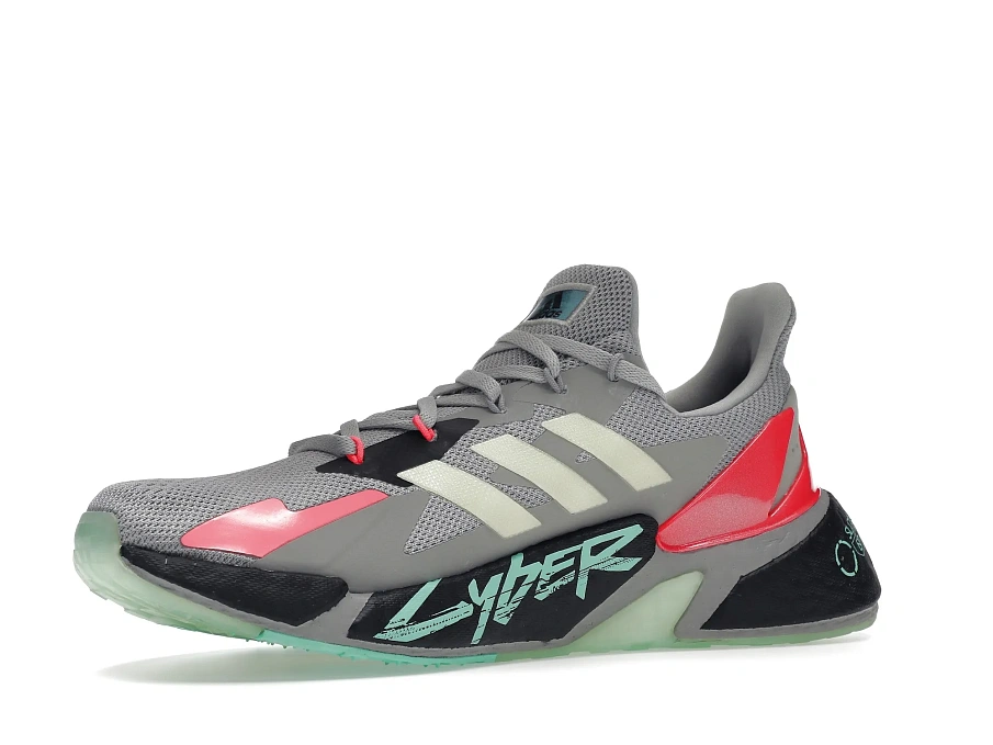 Фото № 4 с приближением к товару «‎adidas X9000L4 Cyberpunk 2077 Grey Yellow Zest Pink»