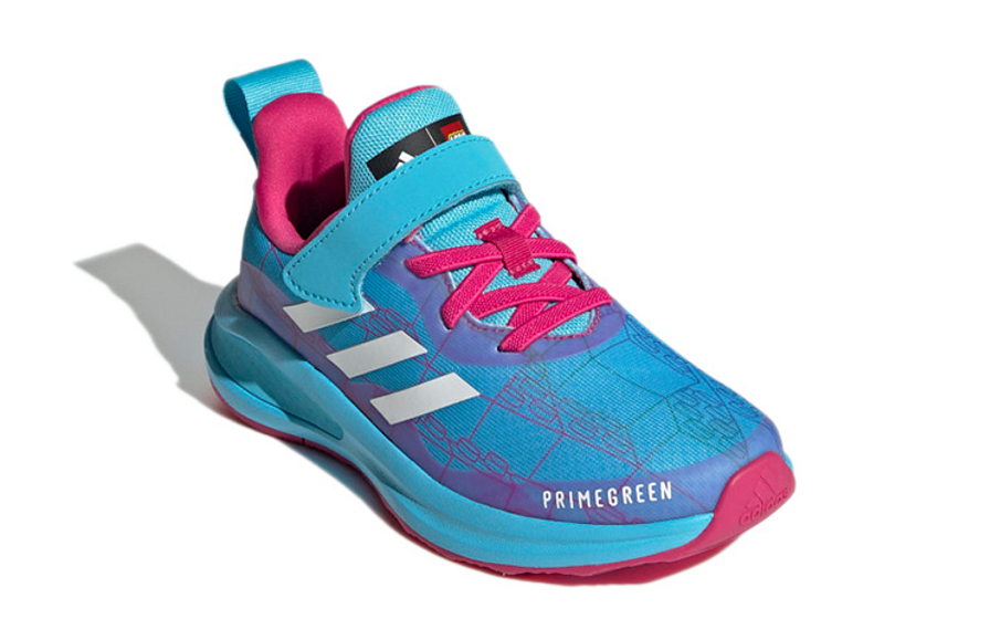 Фото № 3 с приближением к товару «‎adidas LEGO x FortaRun X Elastic Lace J 'Bright Cyan Bricks'»