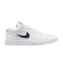 Фото № 1 с приближением к товару «‎Air Jordan Women's 1 Low SE White Metallic Silver»