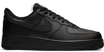 Nike Air Force 1 Low Triple Black (White Tongue) (CJ1607-001)