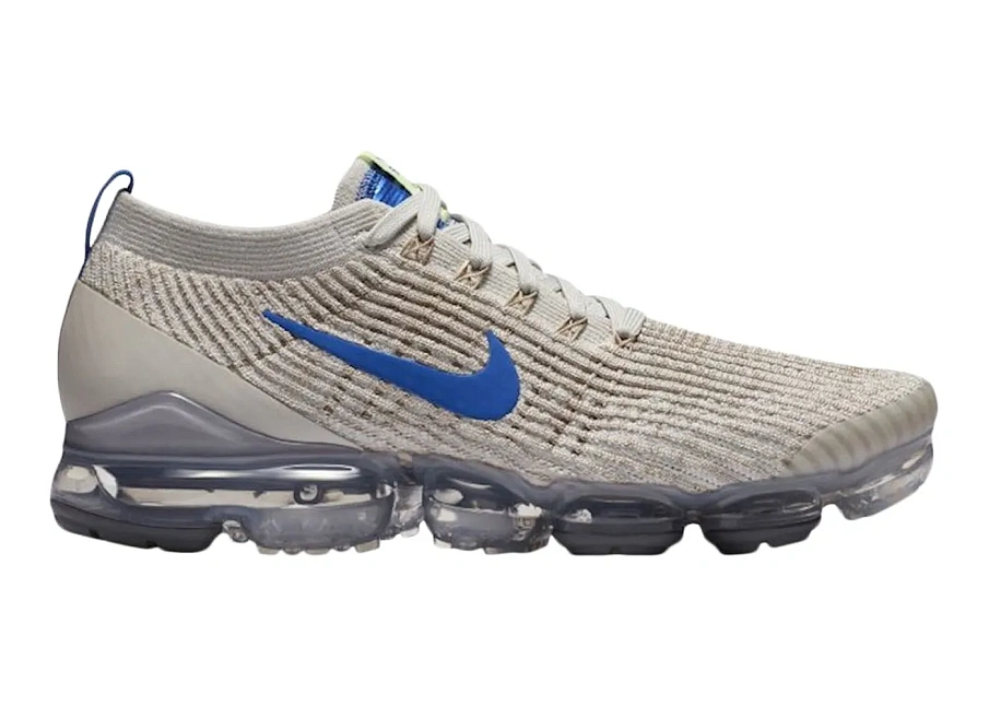 Фото № 1 с приближением к товару «‎Nike Air VaporMax Flyknit 3 Light Bone Game Royal Khaki String»