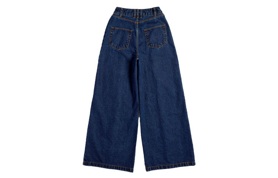 Фото № 2 с приближением к товару «‎adidas originals x IVY PARK Wmns Denim Wide-leg Snap Jeans Blue»