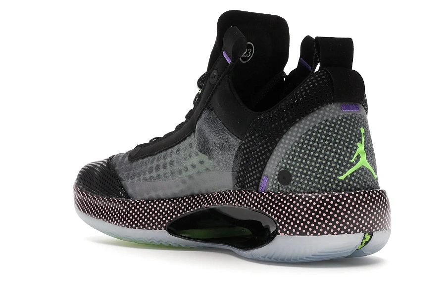 Фото № 6 с приближением к товару «‎Jordan XXXIV Low Black Vapor Green Bleached Coral»