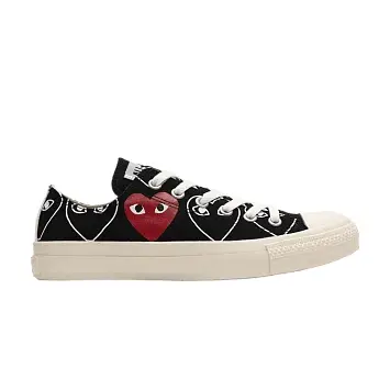 Comme des Garçons Play x Converse Chuck 70 Low Heart Print - Black Red - 1